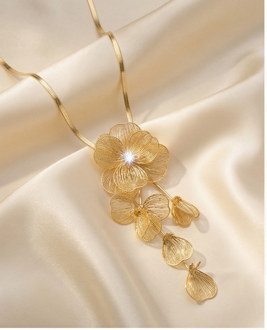 Golden Bloom Elegance Jewelry Set