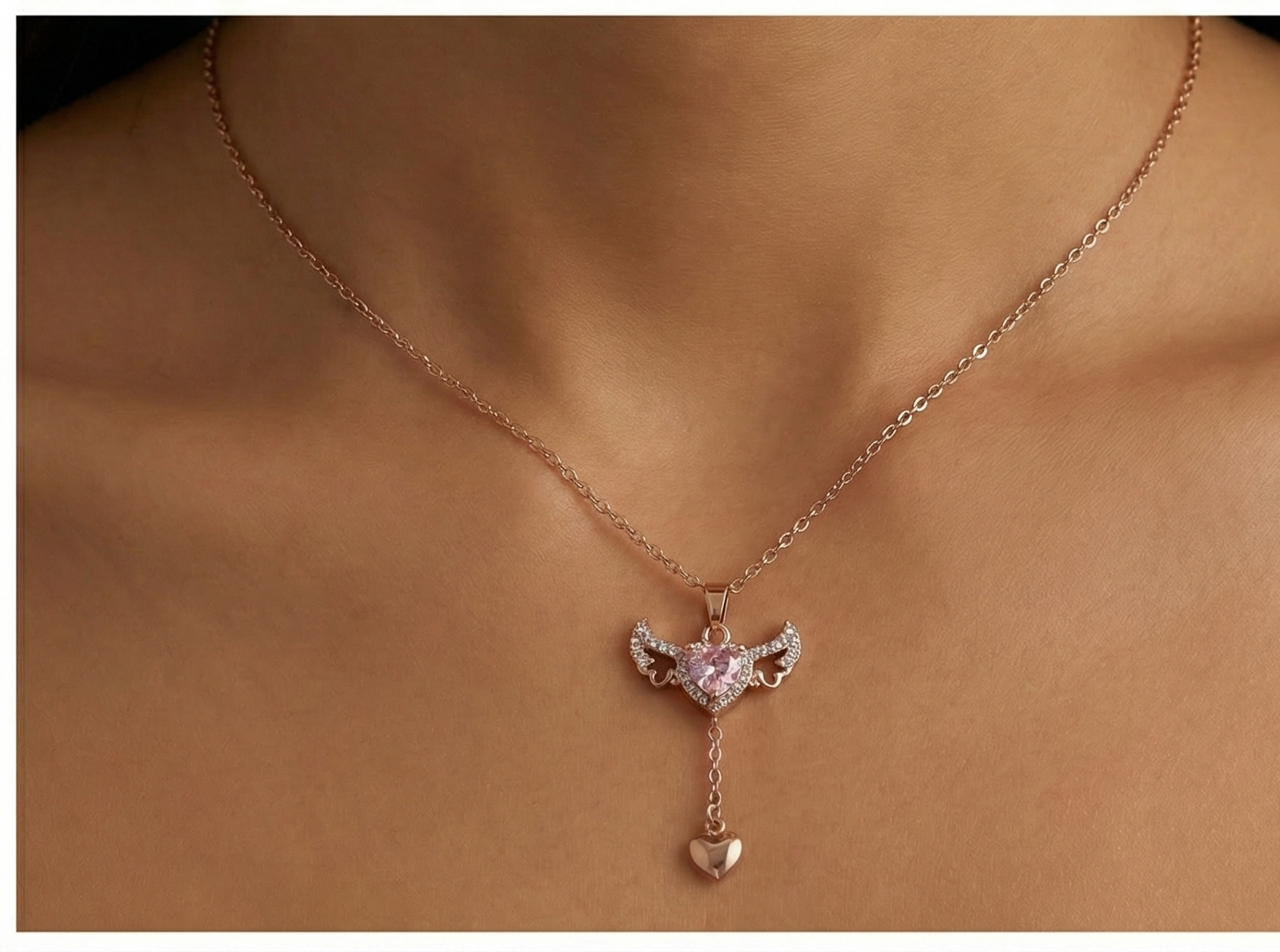 Lumina Angelite Heart Pendant