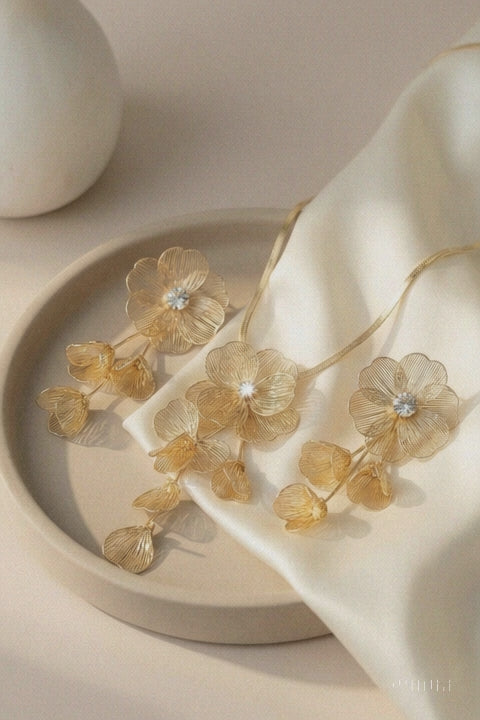 Golden Bloom Elegance Jewelry Set